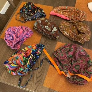 Scrub hats, bouffant style. All 6 for one price